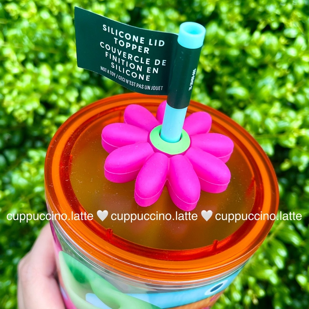 NWT✨Starbucks 2025 Back to School Graphic Tumbler with Silicone Floral Lid Charm - Picture 8 of 9